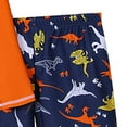 thumbnail image 6 of Zhuashum 6-7 Years Swimsuit Boy Swimwear Set Long Sleeve Rash Guard Swim Shirt With Dinosaur Swim Trunks For Beach Surfing Pool Summer Sun Blue, 6 of 9