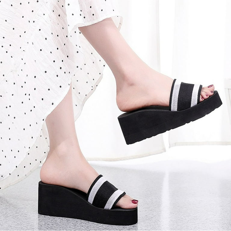 Women s House Slippers Size 10 Wide Women Shoes Wedge Thick Soled