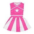 thumbnail image 4 of SJLDQY Carnival Women Cheerleader Dress Up Fashion Striped Tops Skirts Outfits Party Stage Performance Clothes Set, 4 of 4