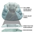 thumbnail image 6 of FurHaven Pet Products | Minky Faux Fur & Velvet Hug Bed for Dogs & Cats - Aquamarine, Medium, 6 of 12
