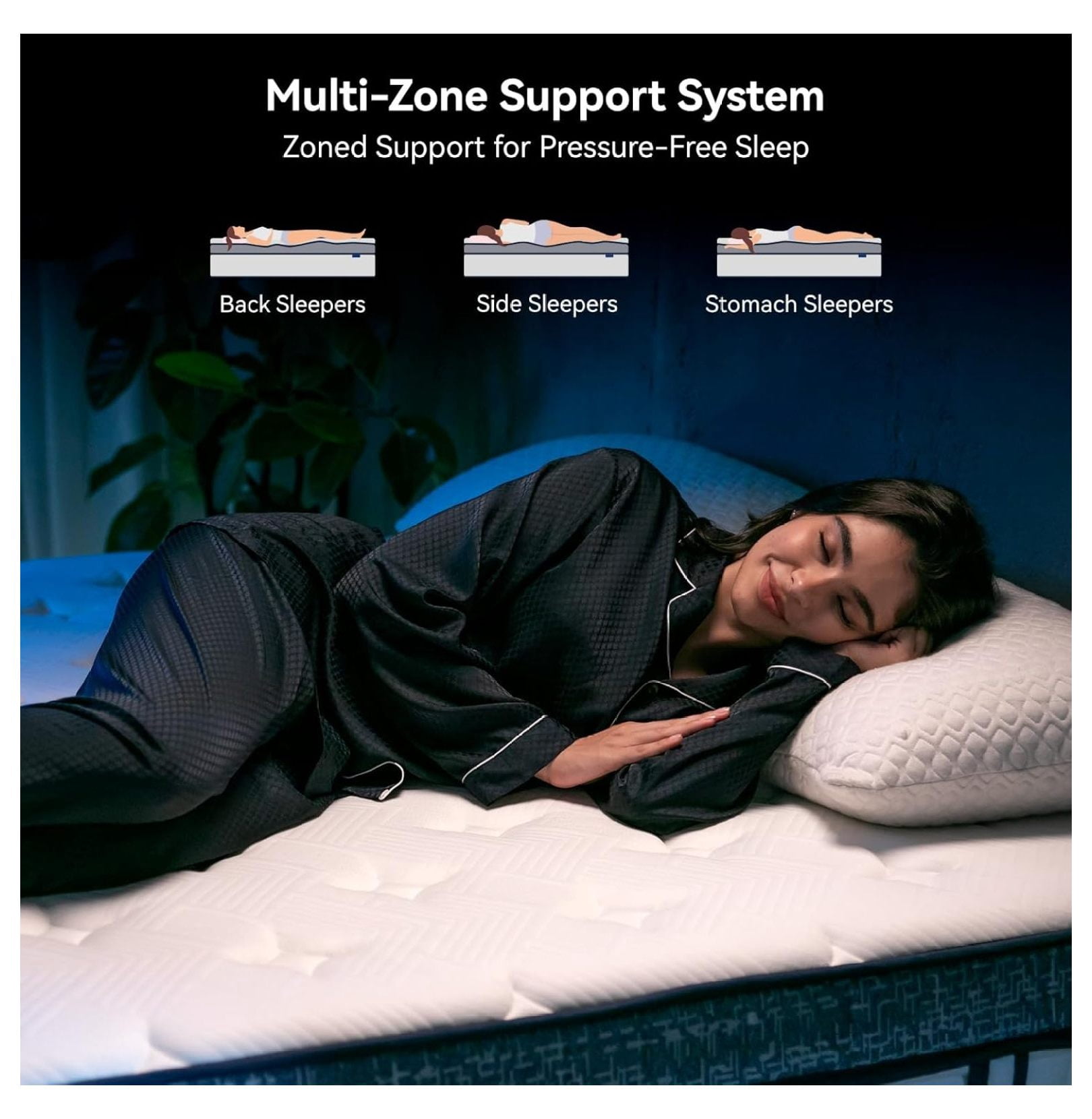 Twin Mattress, 8 Inch Twin Size Mattress in a Box, Memory Foam Individual Pocket , Medium Firm , Isolation, Ideal for All Sleep Positions, Certified