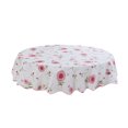 thumbnail image 1 of Unique Bargains Nappe en Vinyle Ronde 71 Pieds Dia Motif Fleur Rouge Imperméable, 1 of 8