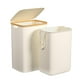 thumbnail image 1 of Cesto de ropa sucia Foluck, tamaño grande, 75 L, impermeable, con tapa, color beige, 1 of 6