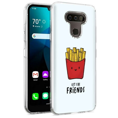 TalkingCase Slim Phone Case Compatible for LG Harmony 4,Xpression Plus 3,K40S,Friends Fries 1 Print,Light,Flexible,Protect,USA