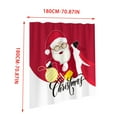 thumbnail image 3 of Fmbmuo Red Christmas Shower Curtains Waterproof Polyester Decorations， Modern Christmas Tree Shower Curtain 1Pcs, 3 of 4