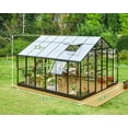 thumbnail image 4 of Jocisland 12x13.5x9 ft Hybrid Polycarbonate Greenhouse Quick Connect Fittings, 6.7 ft Doors, Black, 4 of 9