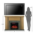thumbnail image 4 of Country Living Graham 55 Inch Mantel Package with Electric Fireplace Insert Heater with Remote & Oak Wood Finish + Hidden Storage Space, 4 of 9
