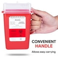 thumbnail image 6 of Sharps Container for Home Use and Professional 1 Quart (3-Pack) by Alcedo | Biohazard Needle and Syringe Disposal | Small Portable Container for Travel, 6 of 10