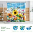 thumbnail image 5 of Mindunm Colorful Sunflower Polyester Shower Curtain, 72" x 72" Waterproof, 5 of 6