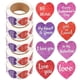 thumbnail image 1 of 5 rolls of Gift Packaging Stickers Sealing Sticker Valentine's Day Heart Shape Decals, 1 of 2
