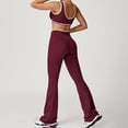 thumbnail image 4 of KHONTS Women 2 Piece Workout Yoga Sets Color Block Sports Bra High Waist Flared Leggings Gym Yoga Pilates Outfits XL, 4 of 4