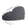 thumbnail image 3 of SLYNSHome Faux Fur Rug Heart Shaped Rugs Fluffy Decorative Mat for Room Home Chair Side Photo Background Gray Area Rugs - 15.7x19.7 inch, 3 of 5