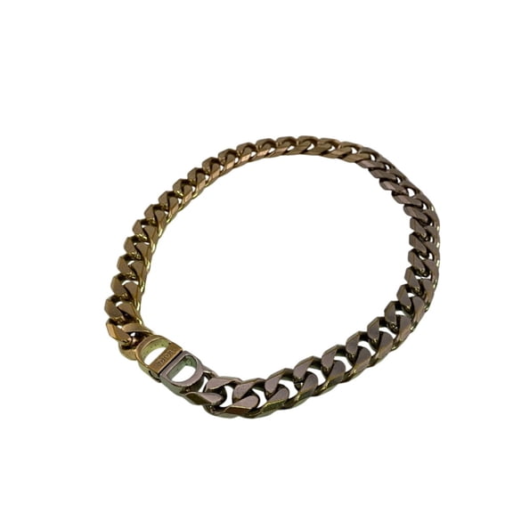 Pre-Owned Christian Dior CD ICON Necklace Chain (Silver)