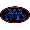 thumbnail image 1 of Blue Bar Open Double Stroke LED Neon Sign 20 x 37 - inches, Clear Edge Cut Acrylic Backing, with Dimmer - Bright and Premium built indoor LED Neon Sign for Bar decor., 1 of 7