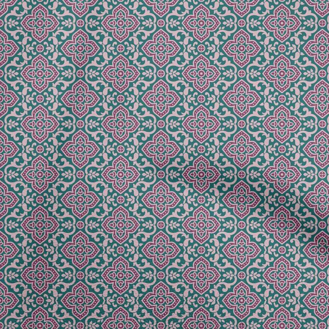 oneOone Tissu Polyester Spandex Vert Sarcelle Tissu pour Robe Tissu Imprimé au Mètre 56 Pouces de Large-Eu