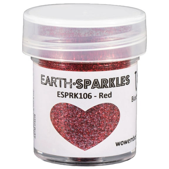 WOW! Earth Sparkles Glitter 15ml-Red