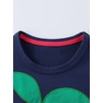 thumbnail image 4 of HWJAD Summer Cotton Dress for Toddler Girls Cherry Applique Short Sleeve Kids Girl Casual Play Tee Dresses, 4 of 8