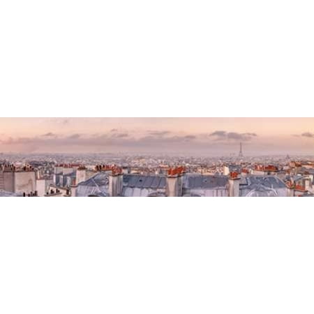 Paris France Tower - Cityscape of Montmartre with Eiffel Tower Paris France Poster Print by Assaf Frank