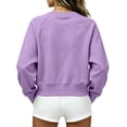 thumbnail image 3 of Cropped Sweatshirts for Women Cotton Raglan Sleeve Crop Tops Crewneck Pullover Sweat Shirts 2XL, 3 of 3