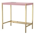 thumbnail image 3 of Belzie Metal Writing Desk with USB Ports, Pink, 3 of 6