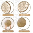 thumbnail image 3 of Wood Tray Jewelry Plate Flat Round with Flower Flower 300mm DIY, 3 of 7