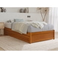 thumbnail image 3 of Barcelona Twin XL Wood Panel Platform Bed with Twin XL Trundle in Light Toffee, 3 of 10