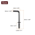 thumbnail image 2 of Uxcell 50 Pack L Shape Hooks, 5/8 Inch Right Angle Screw Hooks for Hanging, Black Bronze, 2 of 7