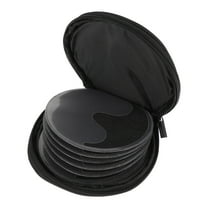 HONITANO 1Pack Zipper Closure Black DVD Storage Case for CD Discs 16X0.6in