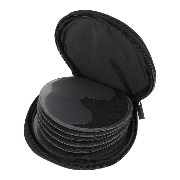 HONITANO 1Pack Zipper Closure Black DVD Storage Case for CD Discs 16X0.6in