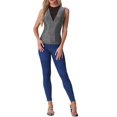 thumbnail image 2 of INSPIRE CHIC Women's Sleeveless Mesh Tops Glitter Party Sparkly Shirt XS Black Silver, 2 of 6