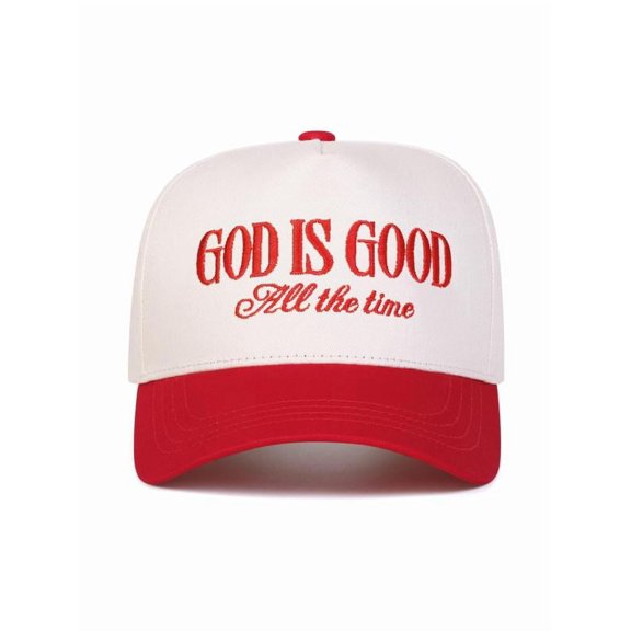 God Is Good All The Time Hat, Trendy Embroidery Baseball Cap, Casual Outdoor Sports Hat for Men & Women, Adjustable Sun Protection Cap for Daily Wear