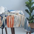 thumbnail image 4 of Pumpkin Starfish Table Cloth Waterproof Tablecloths, Blue Thanksgiving Coastal Autumn Tablecloth Dining Table Cover for Kitchen Party Tabletop Outdoor, Rectangle Tablecloth 54x108 Inch, 4 of 9