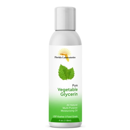 Vegetable Glycerin Pure Natural, 4 oz Bottle, 100% Food Grade,