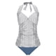 thumbnail image 4 of Traje de baño tankini de cintura alta para mujer, traje de baño de dos piezas con bloques de color, traje de baño de dos piezas para mujer, trajes de baño tankini para mujer, traje de baño de 2 piezas, 4 of 8