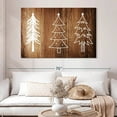 thumbnail image 2 of Elephant Stock Minimalist Christmas Wall Art - Horizontal Canvas Wall Art - Living Room Wall Decor - Holiday Canvas - Brown And White Decor - 51" x 34", 2 of 8