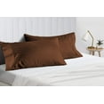 thumbnail image 3 of 2 Piece Luxury Pillow Cases, 400 Thread Count, 100% Egyptian Cotton, Soft and Luxury - King / Cal King ( 20" x 40" ) - Chocolate Stripe, 3 of 6