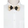 thumbnail image 4 of Corbatas de moño sólido preatadas para hombres INSPIRE CHIC para bodas elegantes, talla única, color champán, 4 of 4