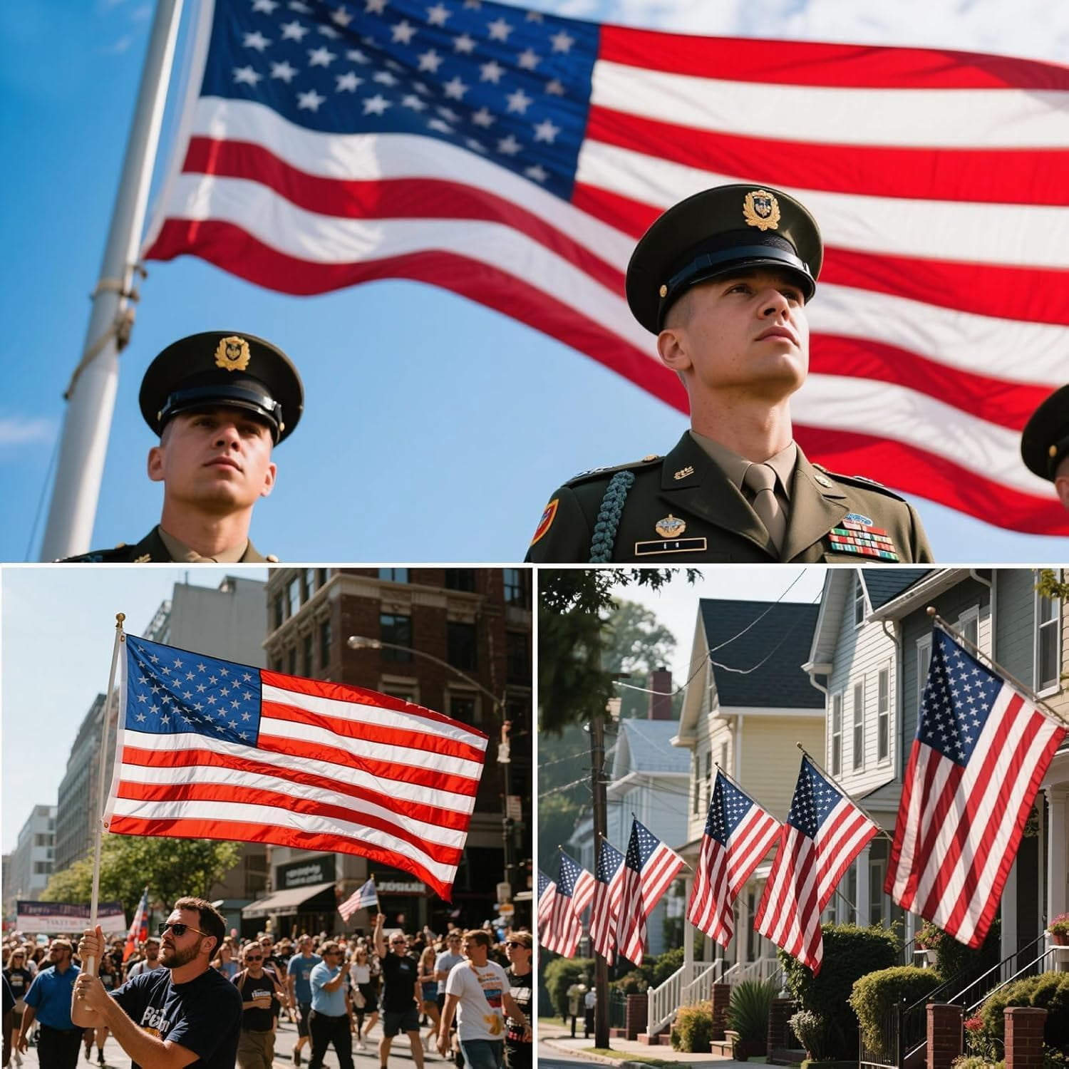 1pcs 2X3FT American Flag USA Flag Printed Nylon Flag National Flag w/Brass Grommets Courtyard Decoration Festival Decoration Flag