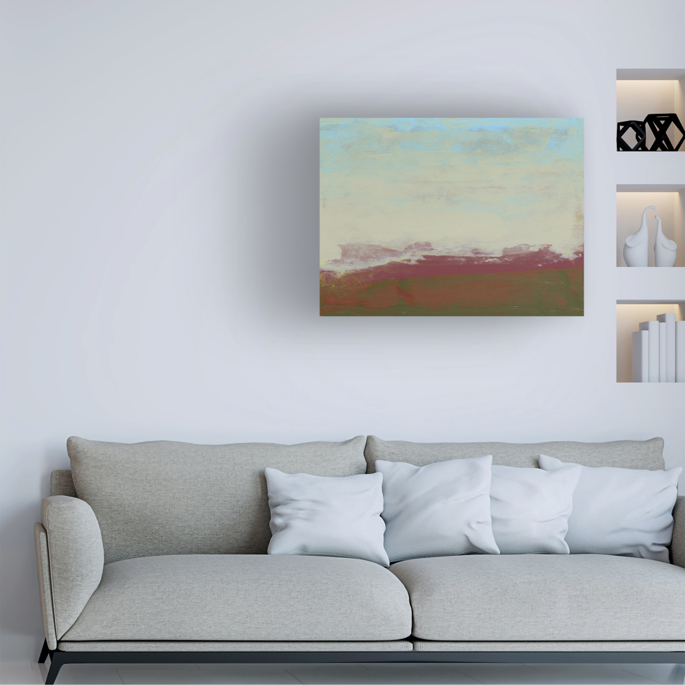 Trademark Fine Art Sharon Gordon Abstract Magenta Horizon II Canvas Wall Art
