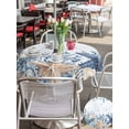 thumbnail image 5 of Outdoor Tablecloths with Umbrella Hole & Zipper, Blue Starfish Coastal Round Tablecloth 54 Inch, Eucalyptus Summer Nautical Shell Waterproof Table Cloth, Patio/Pool/Picnic Table Covers, 5 of 8