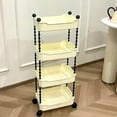 thumbnail image 1 of Tyidzon Living Room Snack And Fruit Cart Four Tier Multifunctional Mobile Storage Rack Baby Bookcase Bathroom And Kitchen Home Storage Rack, 1 of 6