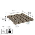 thumbnail image 2 of Wagner 15.4" Taupe Square WPC Plant Caddy, 2 of 6