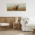 thumbnail image 3 of Stupell Industries Longhorn And Wildflowers Canvas Wall Art design by Petal Prints Design, 20 x 48, 3 of 7