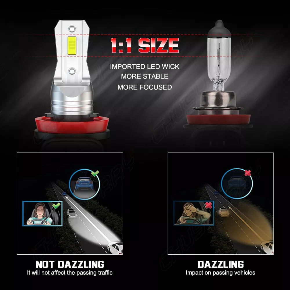 For 2011 2012 2013 2014 Toyota Sienna LED Headlight High Low Beam Fog Light Bulbs Kit 6000K White 6x