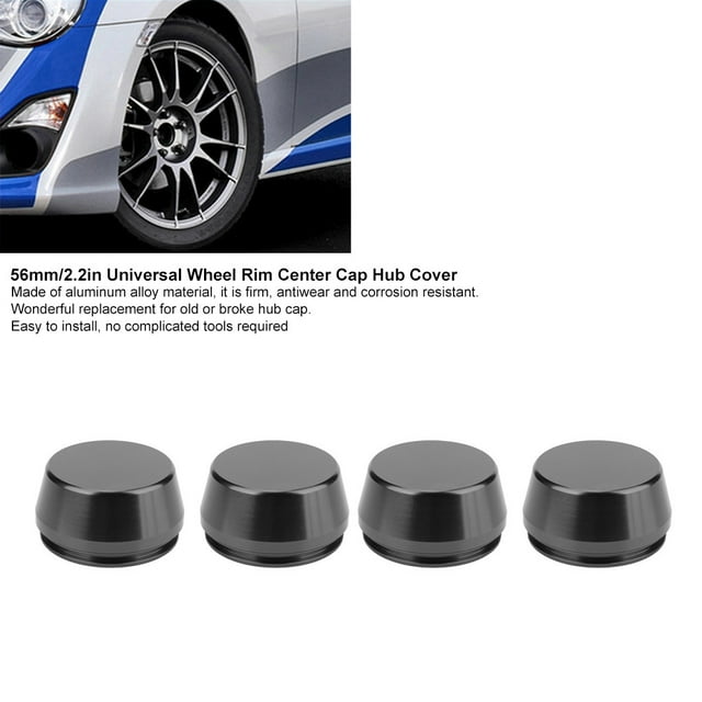 Hub Cap Cover Wheel Rim,4pcs 56mm/2.2in Universal Wheel Rim Center Cap Hub Cover Aluminum Modified Part