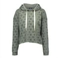 thumbnail image 2 of MV Sport B14052306 Women Fleece Starry Crop Hooded Sweatshirt, Cameo Pink & Orchid Ice - Extra Large, 2 of 2