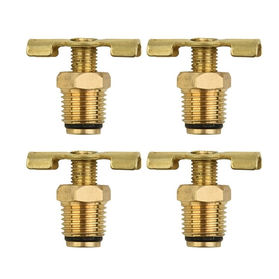 Dreamhall 2Pcs 1/2 Thread Air Compressor Tank Drain Plug Valve Port Fittings Replacement Part for Piston Compressor