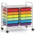 thumbnail image 1 of Costway 12 Drawers Rolling Cart Storage Scrapbook Paper Studio Organizer Bins Multicolor, 1 of 10