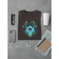 thumbnail image 3 of Glowing Neon Fox Mask T-Shirt Men -Image by Shutterstock, Male 4X-Large, 3 of 4