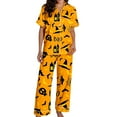 thumbnail image 5 of Pajamas For Women Set Halloween Pumpkprint Short Sleeve Shirts Long Pants Costume Sleepwear Loungewear Nightwear Nightclothes Homewear, 5 of 5